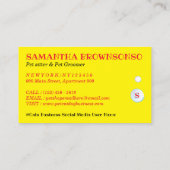 犬 猫 スパ シッター グルーミング ペットケア バス オレンジ 名刺 (裏面)