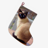 犬、猫、ペットの写真のクリスマス ラージクリスマスストッキング (正面 (吊り時))