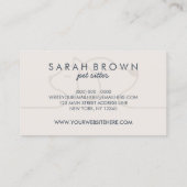 犬 猫 ペットシッター グルーミング 宿泊 アイボリー ネイビー 名刺 (裏面)