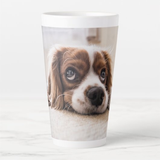 犬 猫 写真 ギフト カフェラテマグ (正面)