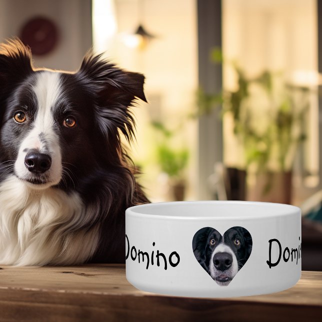 犬 猫 写真 ハート オーダーメイド ペット ボウル (クリエイターアップロード済み)
