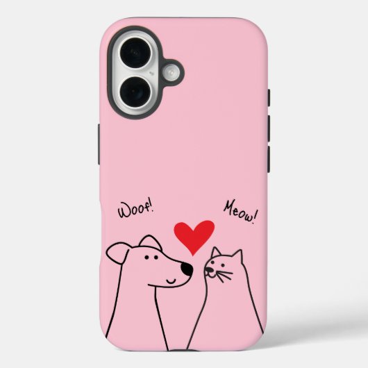 犬、猫、愛 Case-Mate iPhoneケース (裏面)