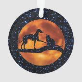 犬、猫、月 オーナメント (裏面)