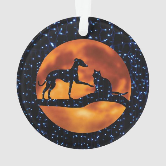 犬、猫、月 オーナメント (裏面)