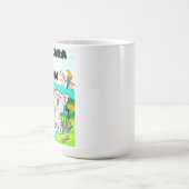 犬、猫、羽毛の中の自然 コーヒーマグカップ (中央)