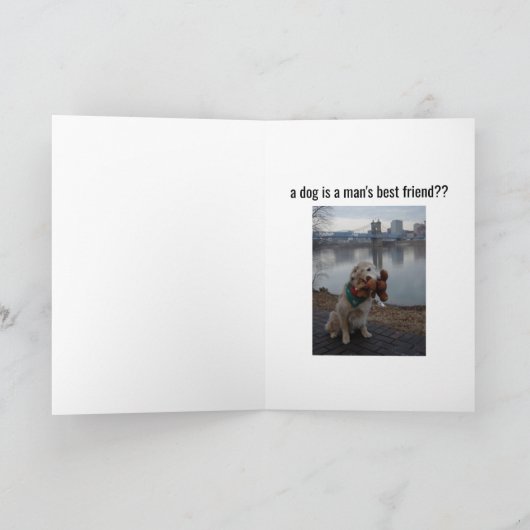 犬-男の友最高の人 カード (内部)