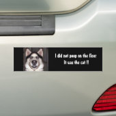 犬、私はそれによってが猫だった床のウンチ!! バンパーステッカー (車上)