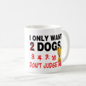 犬-私を判断しないで下さい! コーヒーマグカップ (正面右)