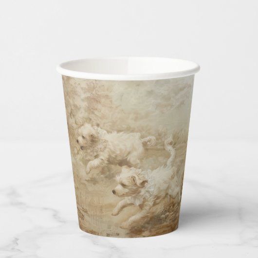 犬 – 紙カップサイズ236ml紙カップ 紙コップ (左)