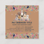 犬 花 ゆるやかなペットサービス フラワーズ スクエア名刺 (裏面)