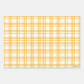 犬、花、カモメ、3つのギフトラップの格子模様セット ラッピングペーパーシート (正面2)