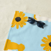 犬，花，犬風呂ビーチタオル ビーチタオル (インサイチュ)