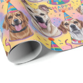 犬 誕生日おめでとう ラッピングペーパー (ロールコーナー)