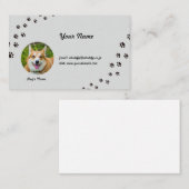 犬（飼い犬）の写真と名前が入れられる 名刺 (正面/裏面)