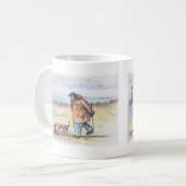 犬- 02歩きます コーヒーマグカップ (正面左)