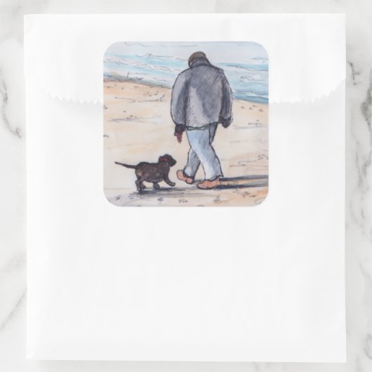 犬- 05歩きます スクエアシール (バッグ)