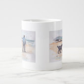 犬- 07歩きます ジャンボコーヒーマグカップ (正面)