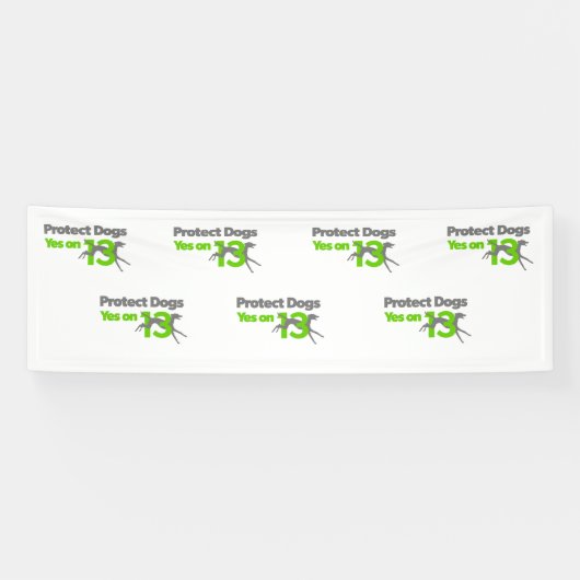 犬- 13大きい旗のYes --を保護して下さい 横断幕 (横)
