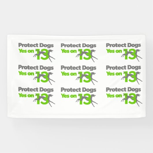 犬- 13小さい旗のYes --を保護して下さい 横断幕 (横)