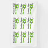 犬- 13小さい旗のYes --を保護して下さい 横断幕 (縦)