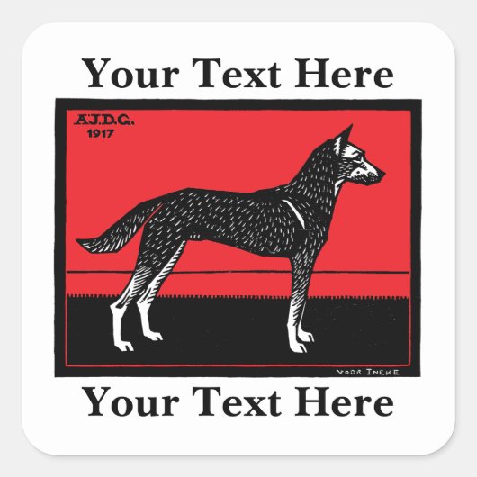 犬(1917)ジュリー・ド・グラグ スクエアシール (正面)