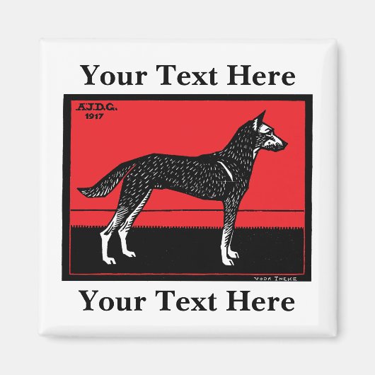 犬(1917)ジュリー・ド・グラグ マグネット (正面)