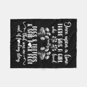 犬&amp；タトゥーを本当に愛する女の子がいた フリースブランケット (正面(横))