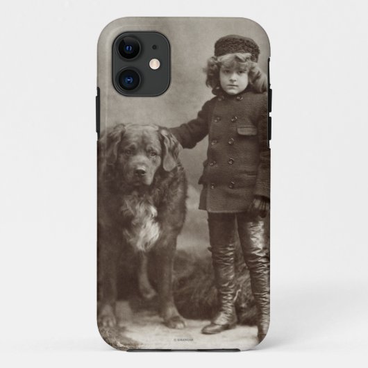 犬、C1885を持つ子供 Case-Mate iPhoneケース (裏面)