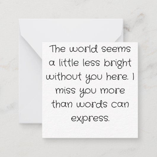 犬 – I 恋しく思 u ノートカード (裏面)