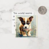 犬 – I 恋しく思 u ノートカード (正面/裏面インサイチュ)