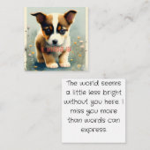 犬 – I 恋しく思 u ノートカード (正面/裏面)