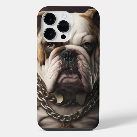 犬 - iPhone カスケース - ブルドッグ iPhoneケース (裏面)