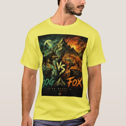 犬 vs 狐: 野生の生存争奪戦. tシャツ (正面)