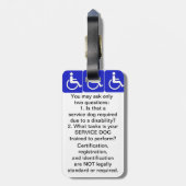 犬ADAの法律のラベルを整備して下さい ラゲッジタグ (裏面縦)