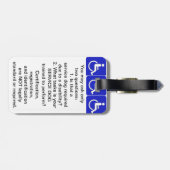 犬ADAの法律のラベルを整備して下さい ラゲッジタグ (裏面横)