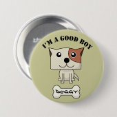 犬Button12 缶バッジ (正面&裏面)