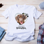 犬GRANDPAパーソナライズされたハート犬ラバーペットフォト Tシャツ<br><div class="desc">犬じいちゃん…このお気に入りの可愛いペットの写真Tシャツで、この父の日、クリスマスや彼のすごい誕生日を驚かせカスタムて犬の祖父。こカスタマイズの犬の写真と名お気に入りの前の犬のおじいちゃん。この犬のおじいちゃんシャツは愛犬家と犬パパに必須だ！犬素晴らしからの贈り物。COPYRIGHT © 2022 Judy Burrows,  Black Dog Art - All Rights Reserved.犬GRANDPAパーソナライズされたハート犬ラバーペットフォトTシャツ</div>