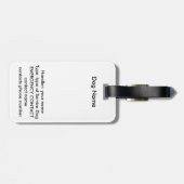 犬IDのラベルを整備して下さい ラゲッジタグ (裏面横)