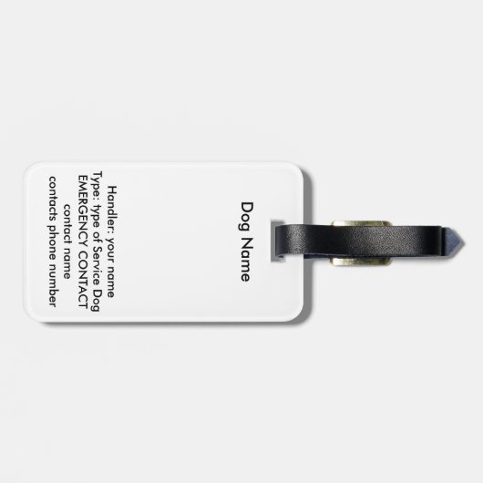 犬IDのラベルを整備して下さい ラゲッジタグ (裏面横)