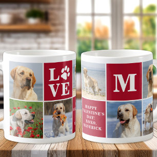 犬LOVEフォトコラージュカスタム7 Valentine's Day コーヒーマグカップ