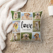 犬LOVEポープリントペットパーソナライズされたフォトコラージュ クッション (ブランケット)