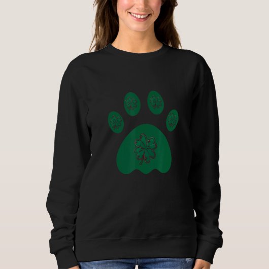 犬St patricks dayおもしろいペット犬用 スウェットシャツ (正面)
