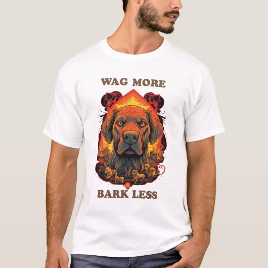 犬Tシャツデザイン Tシャツ (正面)