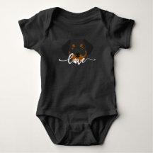 犬Tシャツベビーボディスーツ