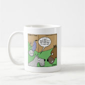 犬VS掃除機のギフトとおもしろい収集品 コーヒーマグカップ (左)