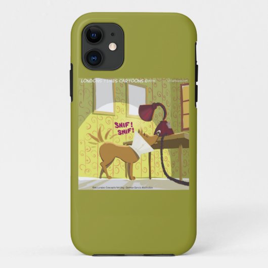 犬W/E-Collar Sniffing Lamp iPhoneおもしろい5ケース Case-Mate iPhoneケース (裏面)