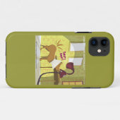 犬W/E-Collar Sniffing Lamp iPhoneおもしろい5ケース Case-Mate iPhoneケース (裏面(横))