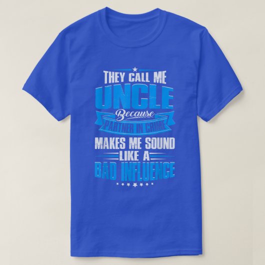犯罪おもしろいのパートナーおじさん Tシャツ (デザイン正面)