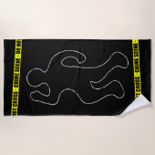 犯罪おもしろい現場 ビーチタオル (正面)