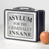 犯罪おもしろい精神異常徴候のための非常に精神病院 メタルランチボックス (インサイチュ)